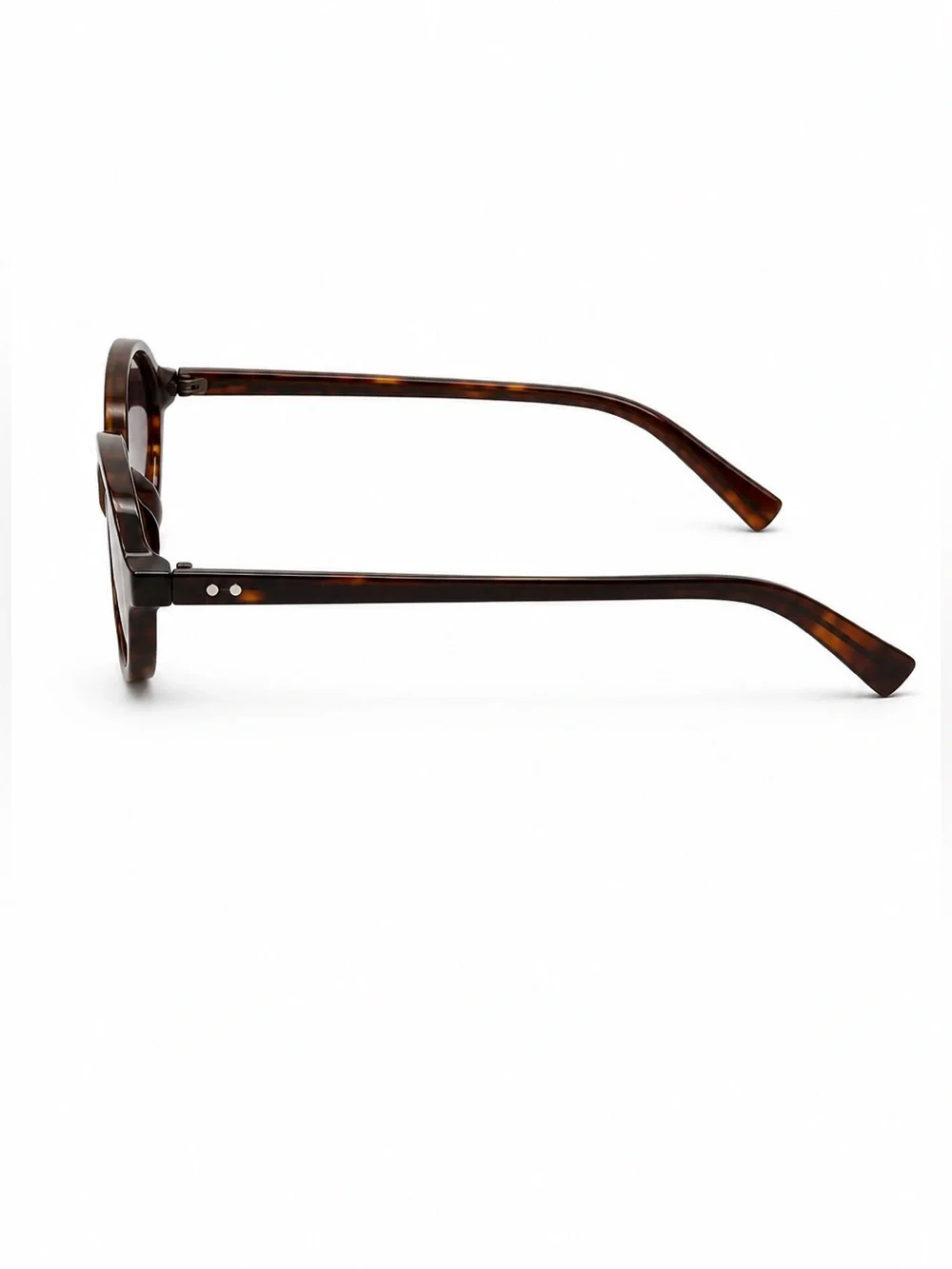 Slim Oval Brown Frame Smoke Lens Sunglasses - 100% UV Protection